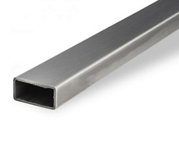Нержавеющие электросварные трубы ЭСВ прямоугольные AISI 304 100x50x2 шлифованная 6000, ASTM A554, Импорт